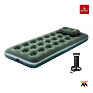 Colchón inflable de 1 plaza con inflador y almohada KLIMBER