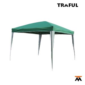 Gazebo Fijo Traful 3 x 3 x 2,50 Mts. Verde Blanco