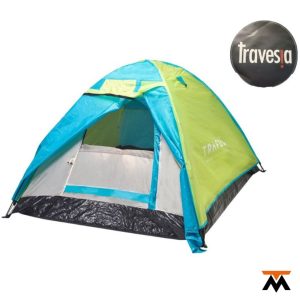 Carpas TRAVESÍA para 2 personas color azul y lima