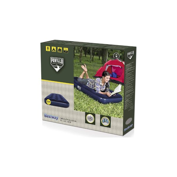 Colchón Inflable 1 Plaza BESTWAY de 185 x 76 x22 Cm