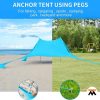 Gazebo Toldo Refugio 3 x 3 x 2 Tela Spandex Celeste TRAFUL