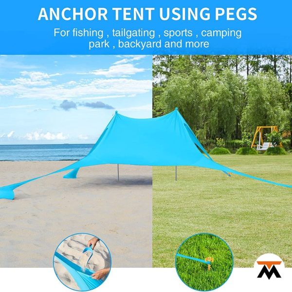 Gazebo Toldo Refugio 3 x 3 x 2 Tela Spandex Celeste TRAFUL