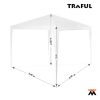 Gazebo Fijo de Rafia Blanca 2.4 x 2.4 cm Sin Laterales