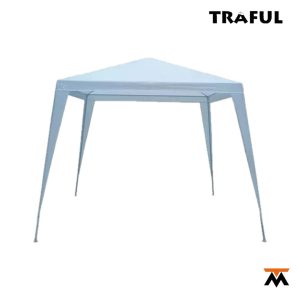 Gazebo Fijo de Rafia Blanca 2.4 x 2.4 cm Sin Laterales