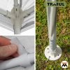 Gazebo Fijo de Rafia Blanca 2.4 x 2.4 m con Laterales