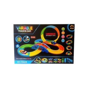 Pista de Auto Flexible SHINE 156 Piezas con Auto Luminoso