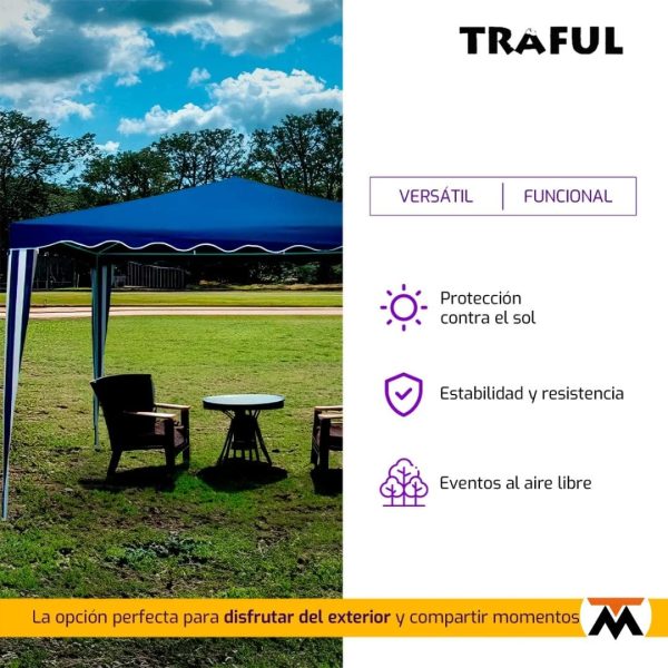 Gazebo Fijo Azul 3 x 3