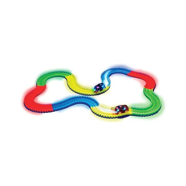 Pista Flexible SHINE 217 Piezas con Auto Luminoso