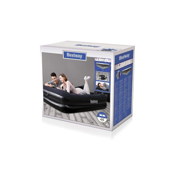 Colchón Inflable BESTWAY Queen 203 x 152 x 46 Inflador Electrico
