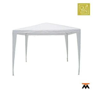 Gazebo de Rafia 4x3 mt Básico Blanco OUTZENT